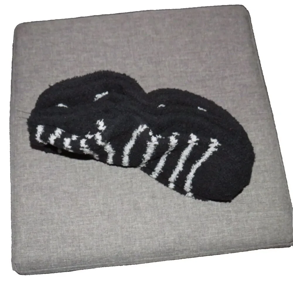 Anne Klein THREE Pair Pack Women's Black Multi Print Cozy Fuzzy Socks